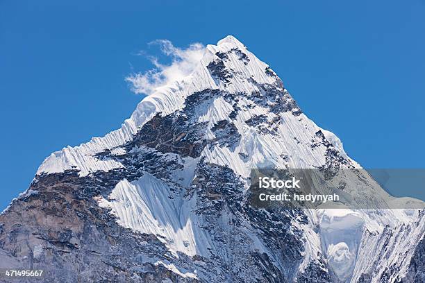 Ama Dablamw Himalajach Zakres - zdjęcia stockowe i więcej obrazów Ama Dablam - Ama Dablam, Azja, Bez ludzi