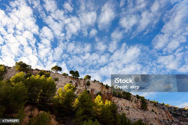 Rock Formation At French Riviera Stock Photo - Download Image Now - Autumn, Blue, Bush