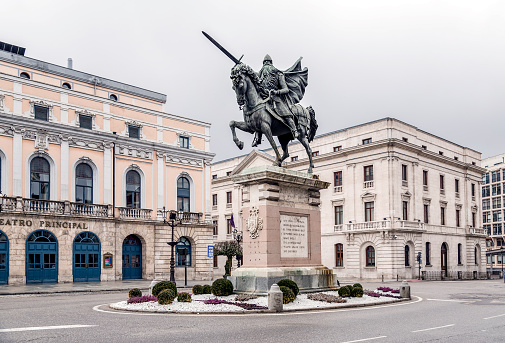 Equestrian statue of El Cid, Burgos, Spain