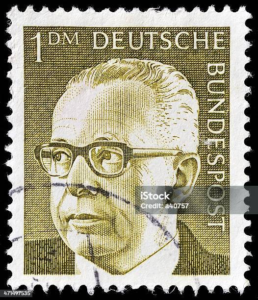 Почтовая Марка Германии — стоковые фотографии и другие картинки 1970 - 1970, Bundestag, Вертикальный