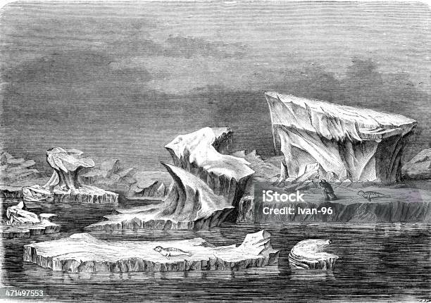 Iceberg - Immagini vettoriali stock e altre immagini di Antartide - Antartide, Ghiacciaio, Iceberg - Formazione di ghiaccio