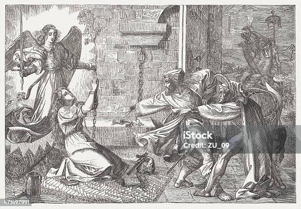 Final Scene From Goethes Faust Wood Engraving Published In 1882 Stock Illustration - Download Image Now