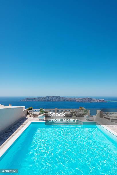 Swimmingpool Perfekten Sommerurlaub Griechenland Stockfoto und mehr Bilder von Blau - Blau, Fotografie, Griechenland