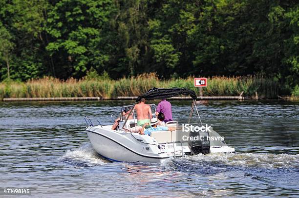 People On A Motorboat At Wannsee Stock Photo - Download Image Now