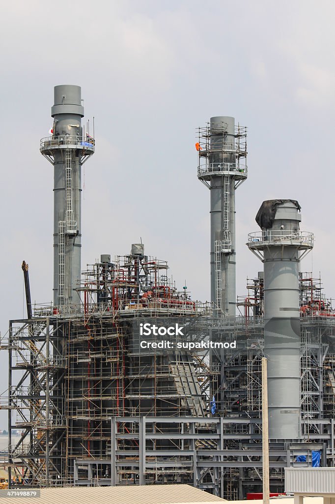 Construcción de planta de energía - Foto de stock de Acero libre de derechos