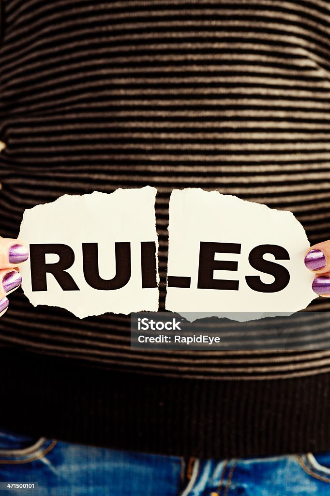 Broken règles ! - Photo de Affiche libre de droits