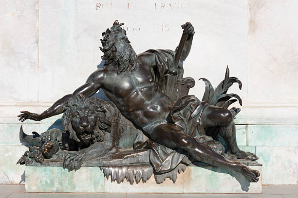 istock Allegorical statue of the Rhone river 471500280