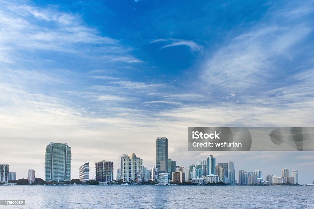 Horizonte de Miami - Foto de stock de Agua libre de derechos