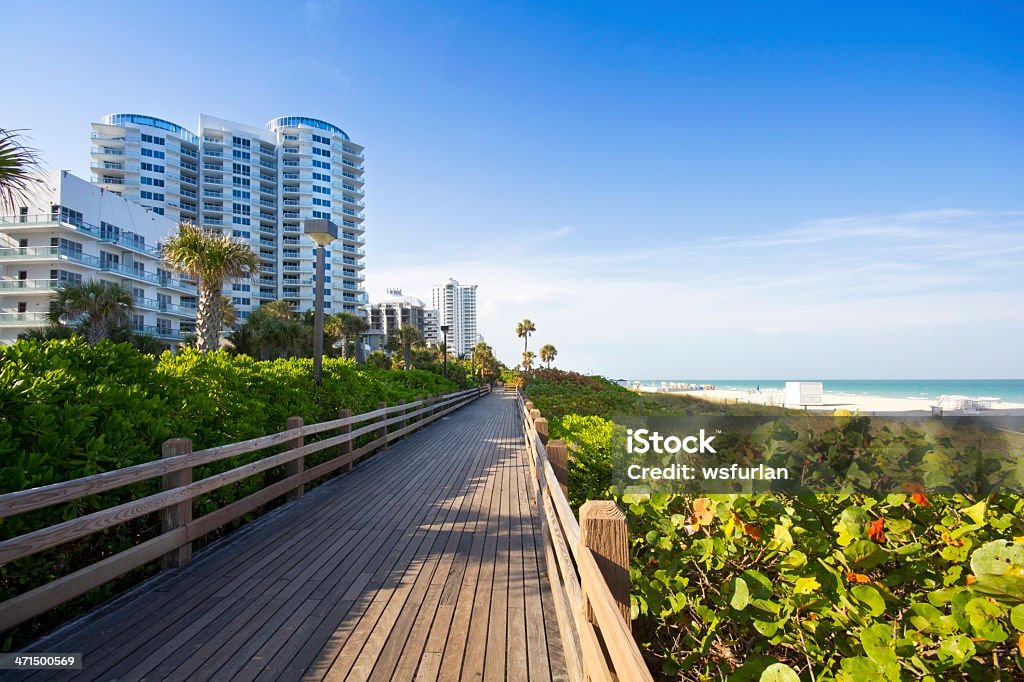 Miami Beach Boardwalk - Foto stock royalty-free di Miami Beach - Miami