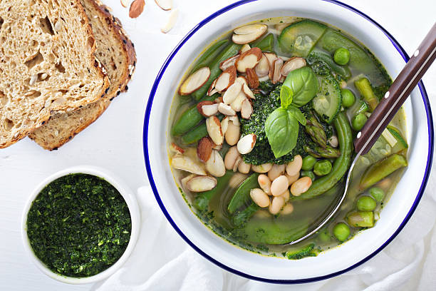 istock Minestrone soup with spring green vegetables 471500624