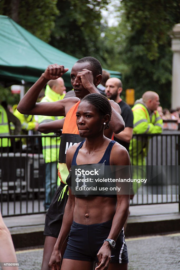 Professionelle Athleten, die an die britischen 2012 10 k - Lizenzfrei Afrikanischer Abstammung Stock-Foto