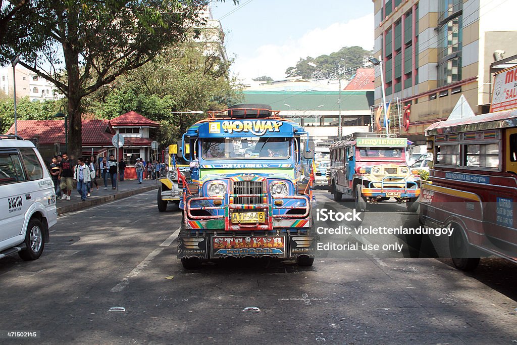 Jeepney en de Baguio, Filipinas - Foto de stock de Actividades recreativas libre de derechos