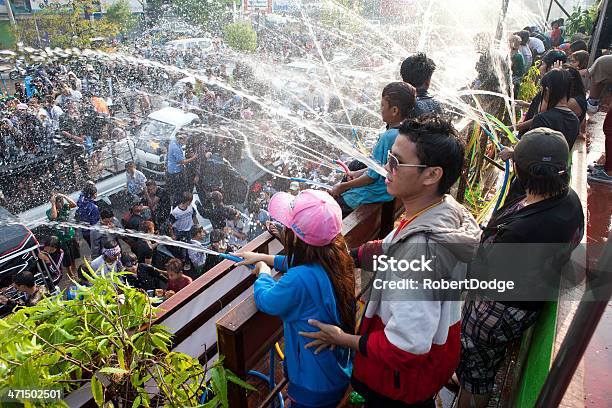 Thingyan Water Festival Stock Photo - Download Image Now - Adulation, Adult, Aiming