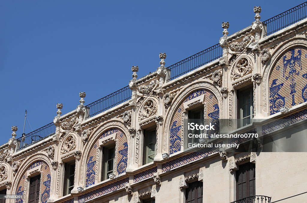 Fasada Gran Hotel w Palma de Mallorca - Zbiór zdjęć royalty-free (Architektura)