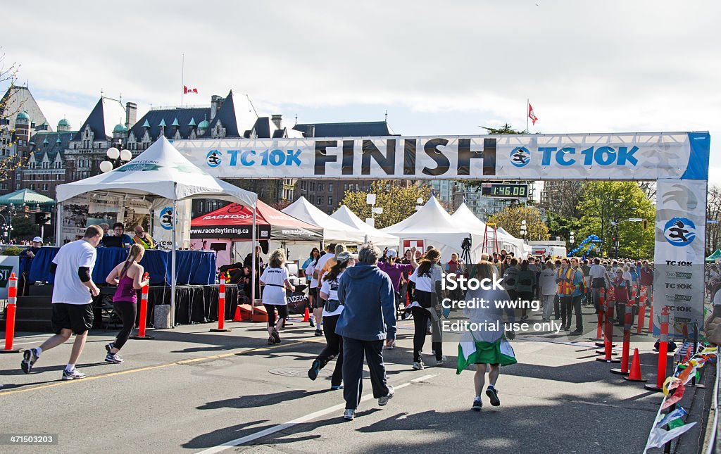 Victoria 2013 Maratona - Foto stock royalty-free di Linea d'arrivo