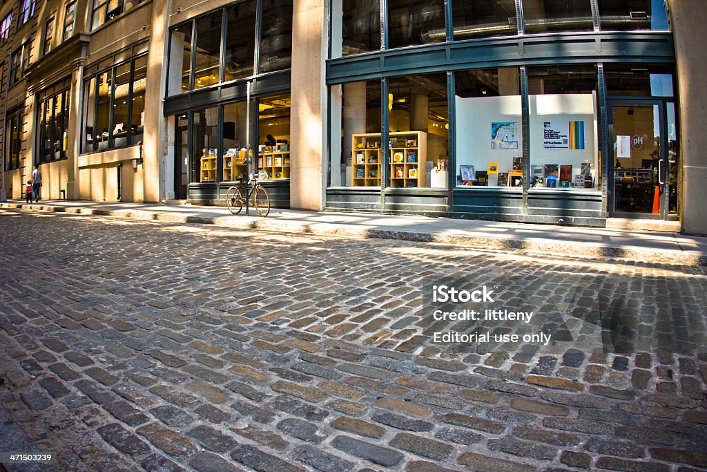 Dumbo Brooklyn Kopfsteinpflaster Street - Lizenzfrei Brooklyn - New York Stock-Foto