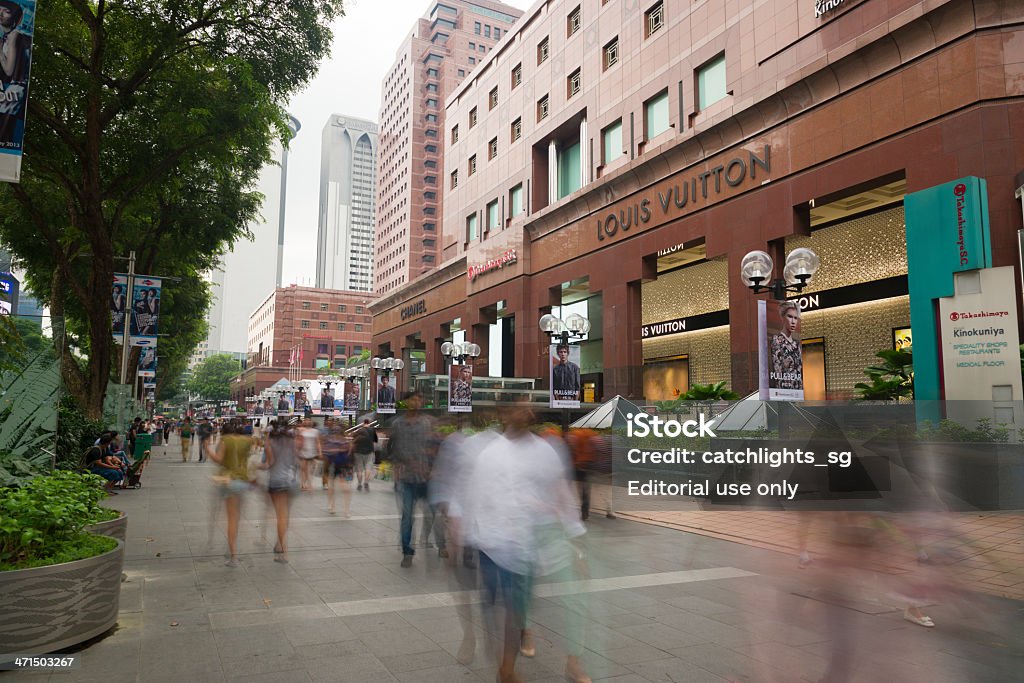 Ocupado Orchard Road - Foto de stock de A caminho royalty-free