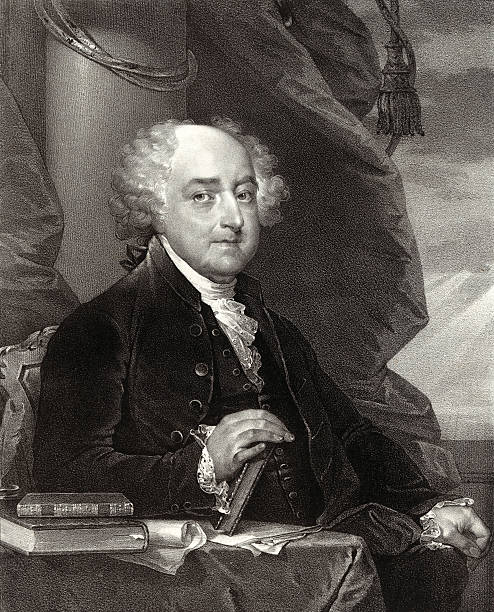 portret john adams - founding fathers stock illustrations