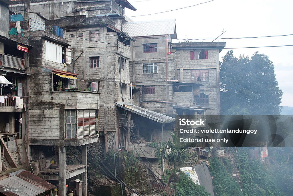 Smokey Shanty Häuser in Banaue - Lizenzfrei Armut Stock-Foto
