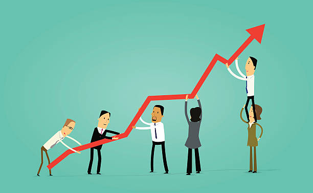 istock Illustration of businessmen working as a team 471503502