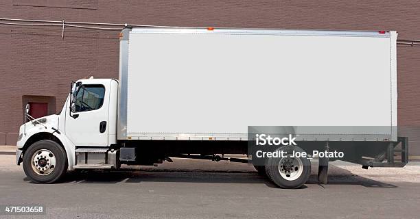 White Deliverytruck Stock Photo - Download Image Now - Brick, Delivery Van, 2015