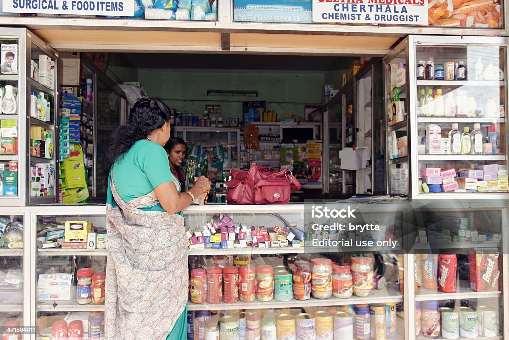 Farmacia in Kerala - Foto stock royalty-free di Sanità e medicina