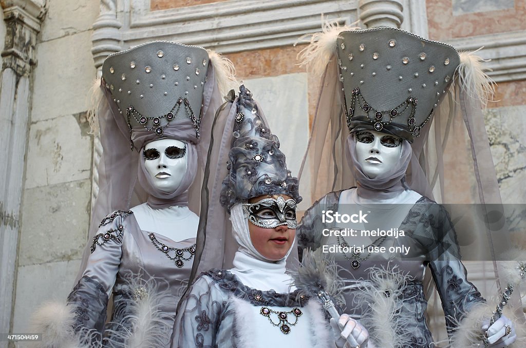 Máscara Veneziana participa Carnaval de Veneza. - Royalty-free Carnaval de Veneza Foto de stock