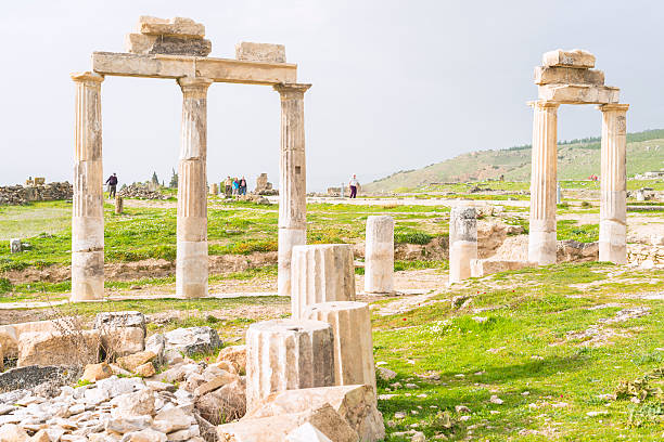 hierapolis - unesco world heritage site antalya famous place pamukkale стоковые фото и изображения