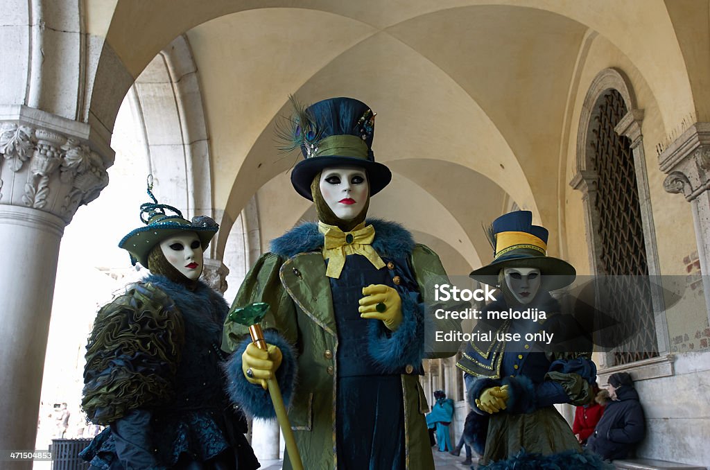 Venezianische Kostüm kümmert sich Karneval in Venedig. - Lizenzfrei Dekoration Stock-Foto