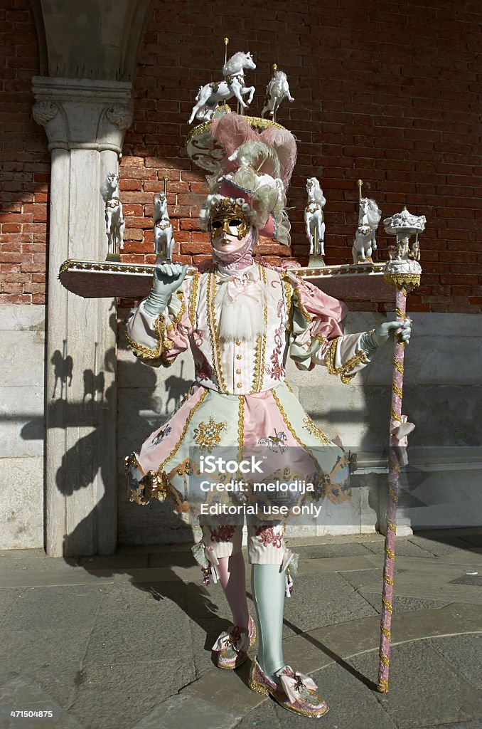 Venezianische Kostüm kümmert sich Karneval in Venedig. - Lizenzfrei Dekoration Stock-Foto