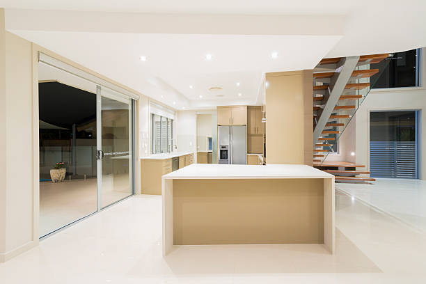 istock Modern white kitchen in new luxurious home 471505022