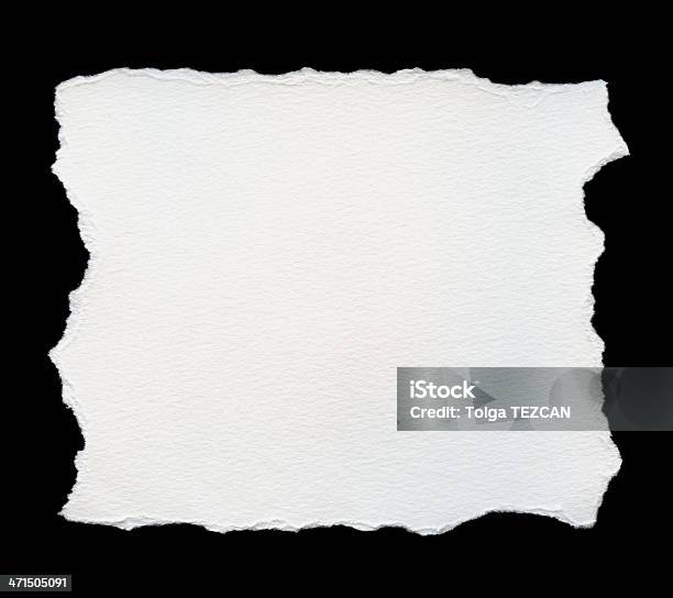 Photo libre de droit de Déchiré Blanc Papier Aquarelle banque d'images et plus d'images libres de droit de Blanc - Blanc, Document, Déchiré