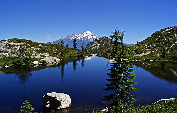 Mt. Shasta's Heart Lake Northern California's Cascade Range. mt shasta photos stock pictures, royalty-free photos & images