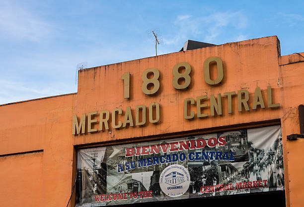 San Jose, Costa Rica - August 3, 2012: Welcome sign at the Central Market in San Jose, the Central Market is a very popular attraction and the biggest market in the city  with more than 10.000 daily visitors.