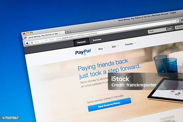 Sitio Web De Paypal Foto de stock y más banco de imágenes de .com - .com, Acuerdo, Amistad