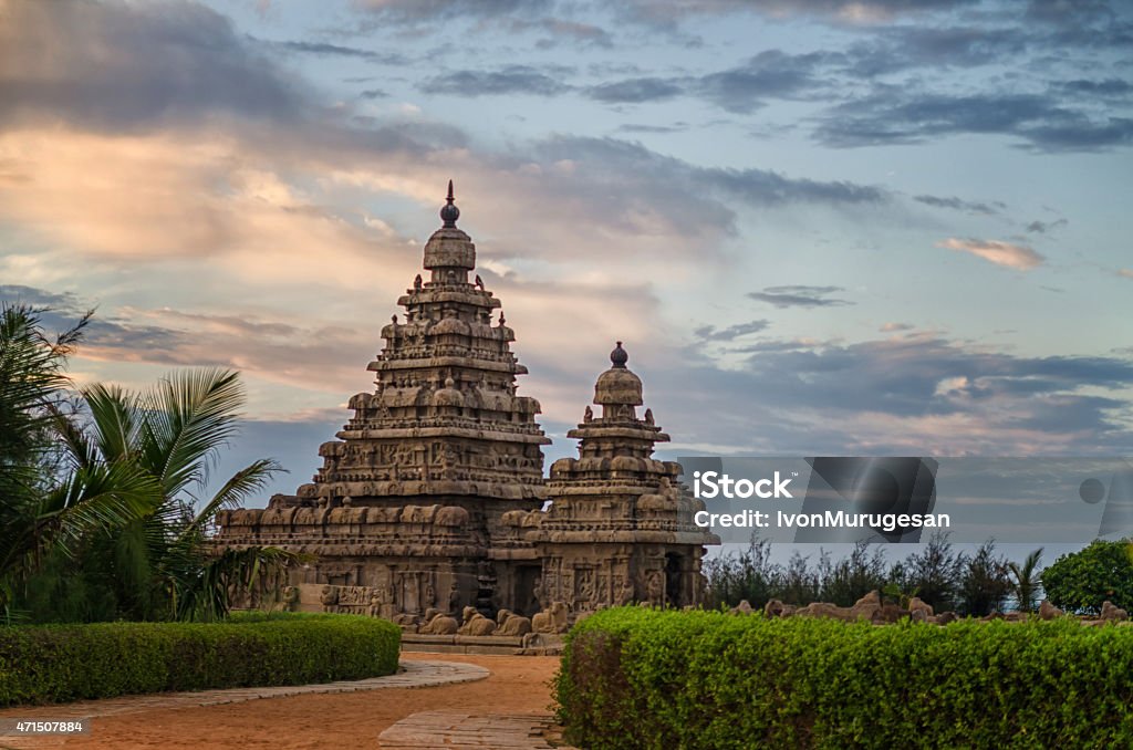 Shore Temple Mamallapuram Shore temple of Mamallapuram aka Mahabalipuram is an master piece of Tamil architecture and suclpture. Chennai Stock Photo