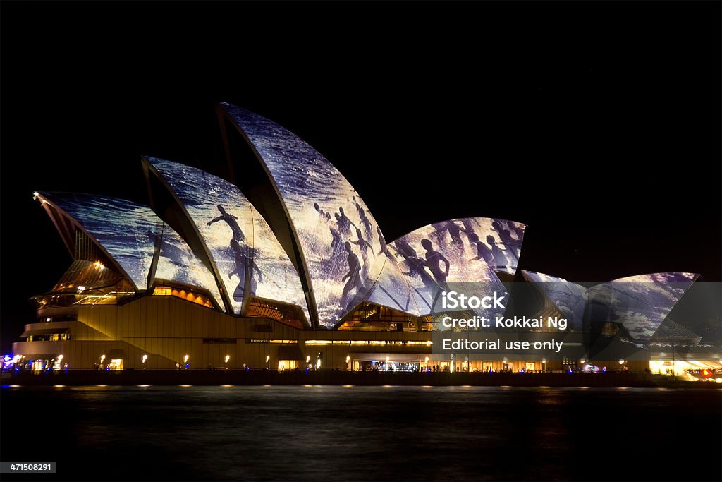 Sydney Opera House - Foto stock royalty-free di Vivid Sydney