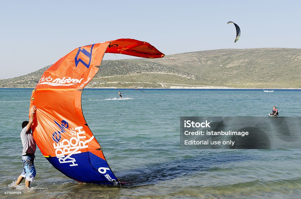 Kite surfe em ação - Foto de stock de Alacati royalty-free