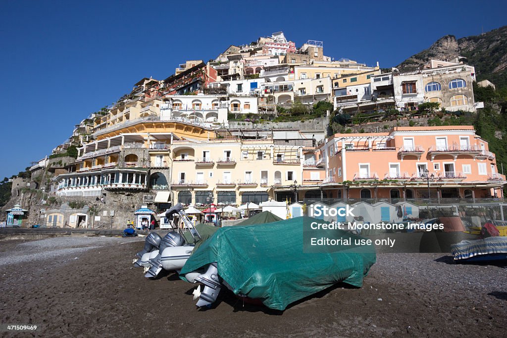 Positano en la costa de Amalfi, Italia - Foto de stock de Aire libre libre de derechos