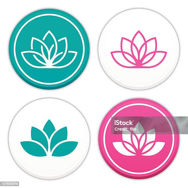 Lotus Flower Symbols Stock Illustration - Download Image Now - Lotus Water Lily, Icon Symbol, Wellbeing