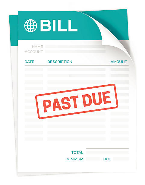 past due bill - bank statement stock-grafiken, -clipart, -cartoons und -symbole