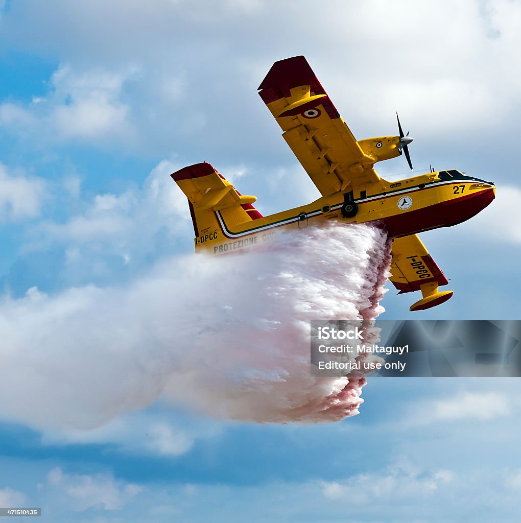 봄바르디에르 415 Superscooper - 로열티 프리 Airshow 스톡 사진