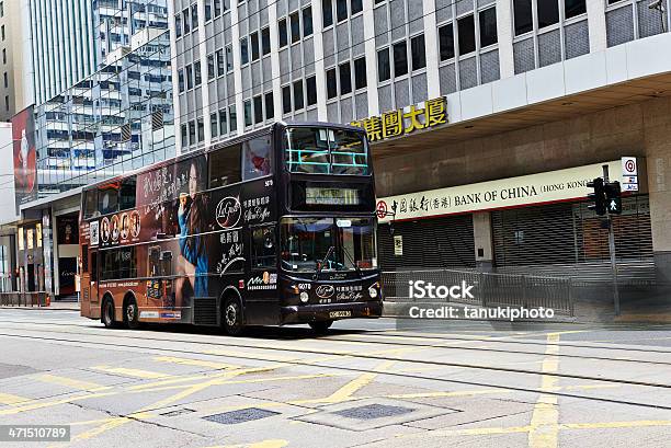 Двухэтажный Автобус В Гонконге — стоковые фотографии и другие картинки Автобус - Автобус, Азия, Без людей