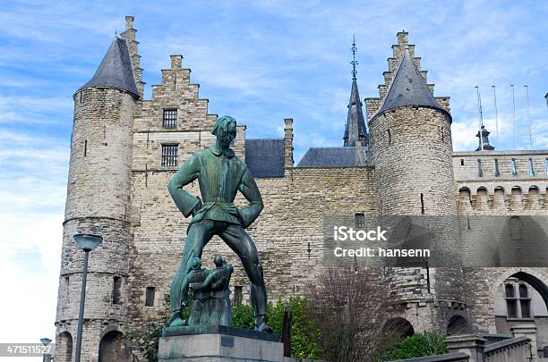 Statua W Antwerpii - zdjęcia stockowe i więcej obrazów Architektura - Architektura, Belgia, Bez ludzi