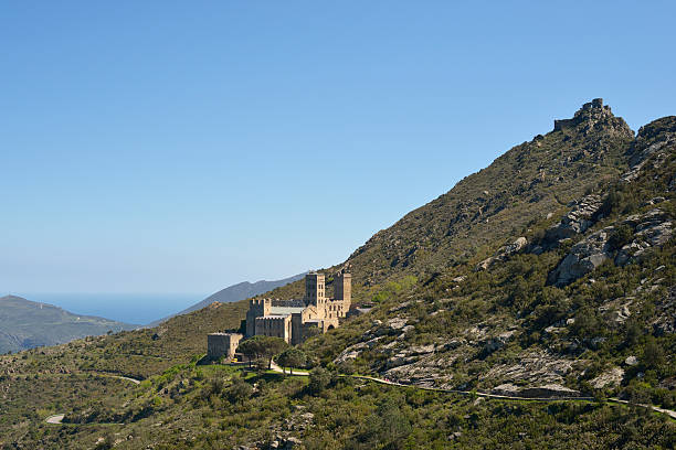 Monastery Sant Pere de Rodes stock photo