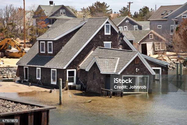 하우스 물 저지 해안 후 슈퍼 폭풍 0명에 대한 스톡 사진 및 기타 이미지 - 0명, Hurricane Sandy, 기상 이변