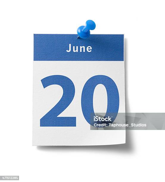 20 Giugno - Fotografie stock e altre immagini di Blu - Blu, Calendario, Composizione verticale