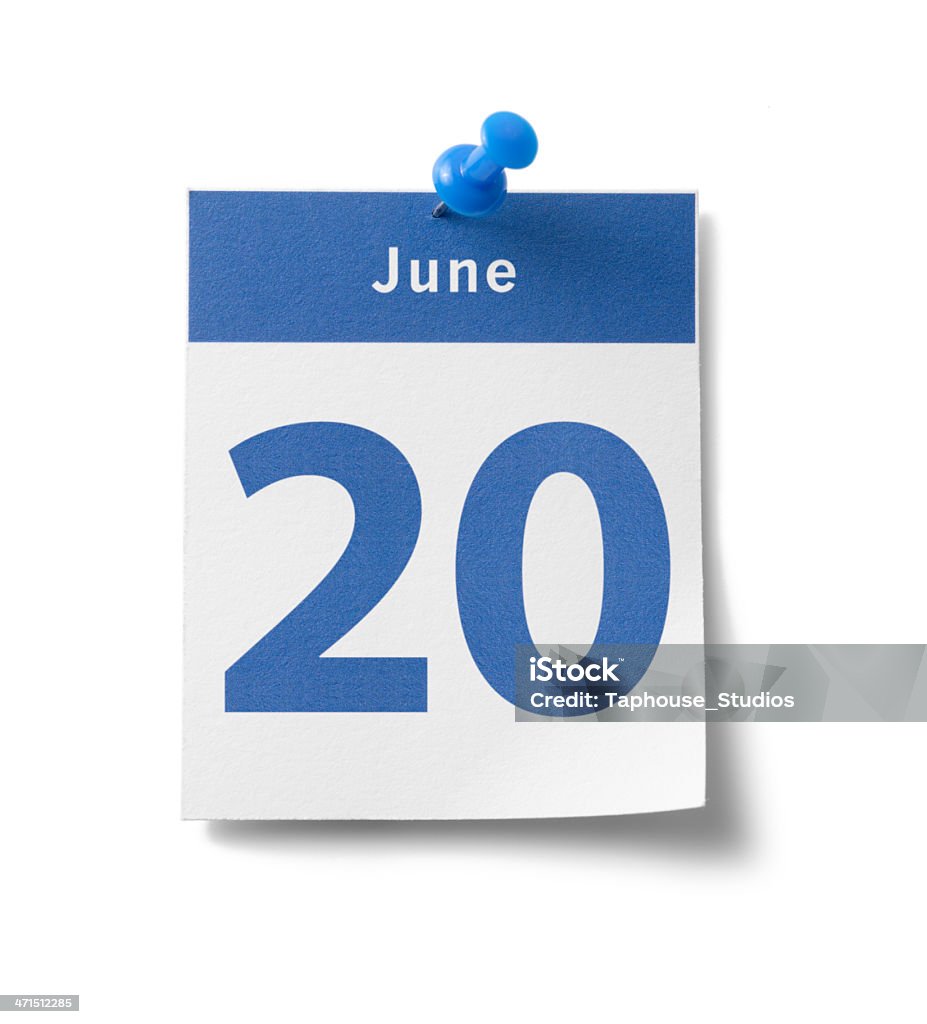 20 de Junho - Royalty-free Azul Foto de stock