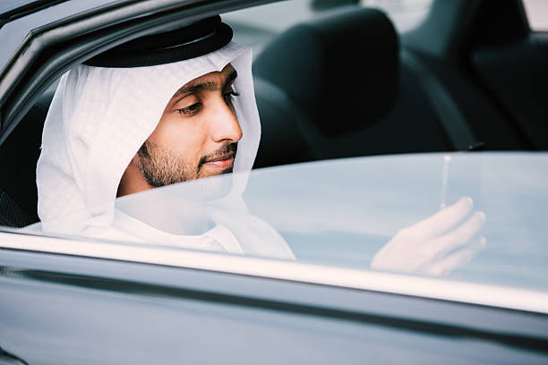 istock Emirati businessman in car 471513202