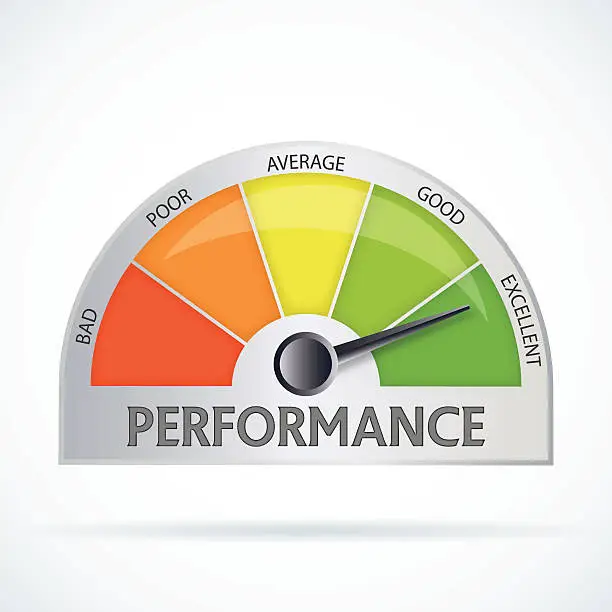 Vector illustration of Performance chart